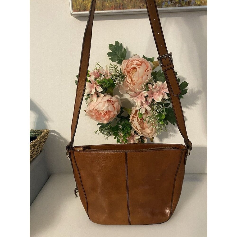 Vintage Etienne Aigner Leather Crossbody Shoulder Bag Purse Brown Boho Organizer - Picture 12 of 16